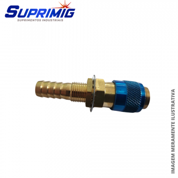ENGATE RAPIDO AGUA/AR 3/8 FEMEA AZUL
