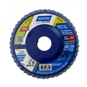 FLAP 4.1/2 G120 NORTON EVOLUTION NYLON ZIRCONIO (CX 10 UN) 66623313734