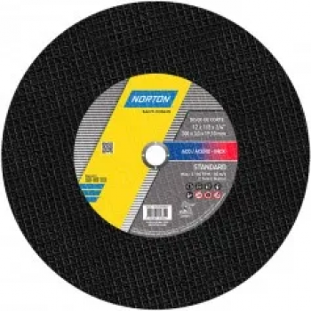 DISCO CORTE 12 X 3,0 X FURO 3/4 STANDARD NORTON CX 10 UND. 66252850817