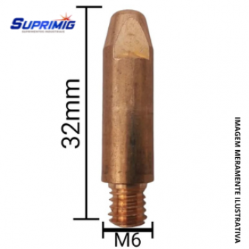BICO CONTATO M6 - 1,0 X 32MM - SUPRIMIG