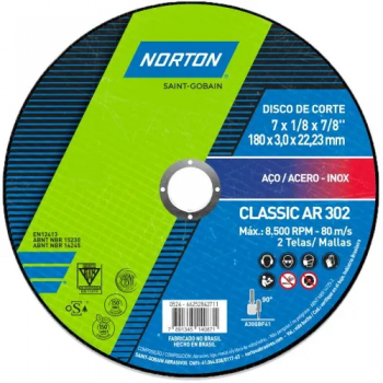DISCO CORTE 7 X 3,0 CLASSIC AR302 NORTON CX 25 UND. 66252842711