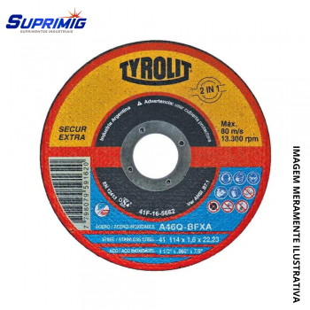 DISCO CORTE 4.1/2 X 1,6 SECUR TYROLIT - 557558