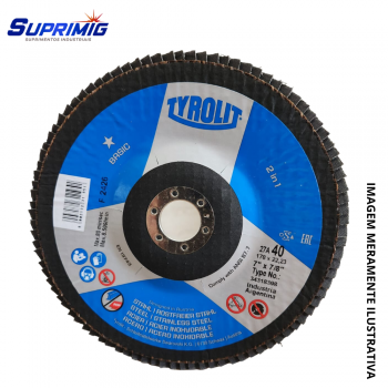 FLAP 7 GR 40 TYROLIT BASIC FIBRA ZIRCONIO (CAIXA COM 10) - 34318398