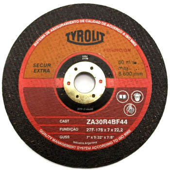 DISCO DE DESBASTE 7“ SECUR TYROLIT CX 10 UN. - 557568