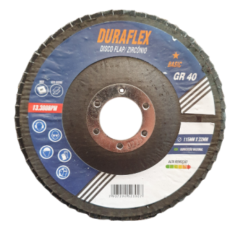 FLAP 4 1/2 GR 40 DURAFLEX BASIC FIBRA ZIRCONIO (CAIXA COM 10)