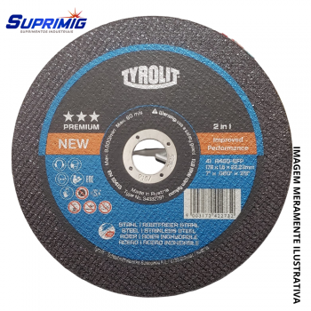 DISCO CORTE 7 X 1,6 NEW AZUL TYROLIT CX 25 UN. - 34332797