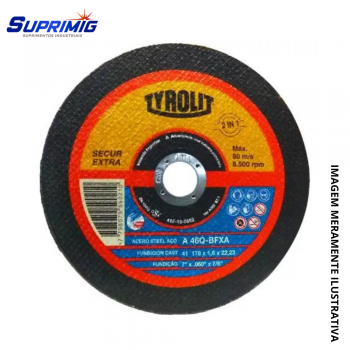 DISCO CORTE 7 X 1,6 SECUR TYROLIT CX 25 UN. - 557559