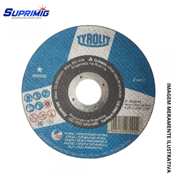 DISCO CORTE 4.1/2 X 1,0 BASIC AZUL TYROLIT CX 25 UND.  34304989