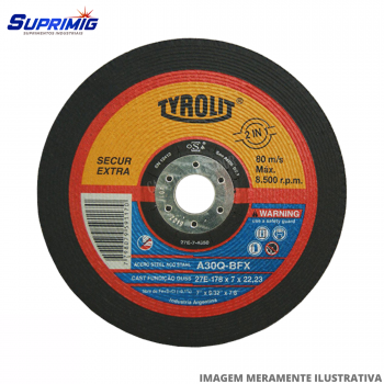 DISCO DE DESBASTE 9“ FUNDIÇÃO TYROLIT CX 10 UN. - 565210