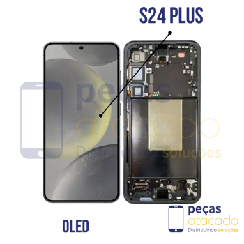 S-1116 FRONTAL SAMSUNG S24 PLUS COM ARO PRETO ORIGINAL CHINA OLED