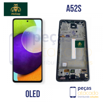 S-0647 FRONTAL SAMSUNG A52S (SM-A525M) COM ARO PRETO WE KEEP OLED