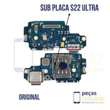 SB-0201 SUB PLACA DE CARGA SAMSUNG S22 ULTRA (SM-S908) ORIGINAL NACIONAL