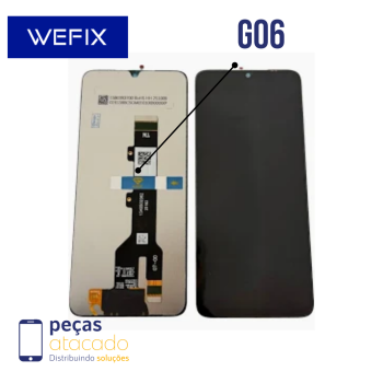 S-1111 FRONTAL MOTOROLA MOTO G06 SEM ARO PRETO WEFIX IPS