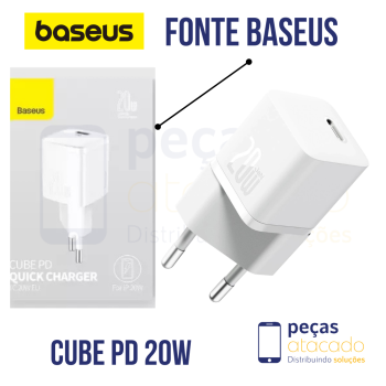 FONTE BASEUS CUBE PD 20W EU BRANCA