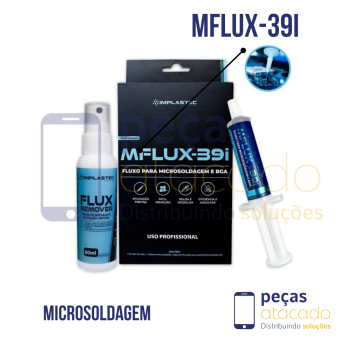 KIT FLUXO DE SOLDA PASTOSO MFLUX-39I 10G PARA MICROSOLDAGEM IMPLASTEC