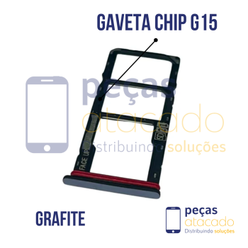 CH-0087 GAVETA DE CHIP MOTOROLA MOTO G15 (XT2521) GRAFITE