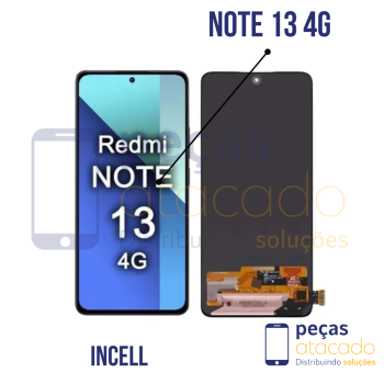 S-1100 FRONTAL XIAOMI NOTE 13 4G | NOTE 14 4G | X6  SEM ARO PRETO INCELL IPS
