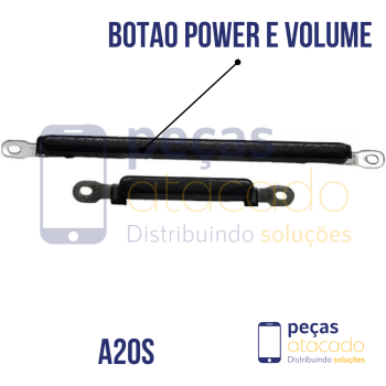 BE-0036 BOTAO EXTERNO POWER E VOLUME SAMSUNG A20S PRETO
