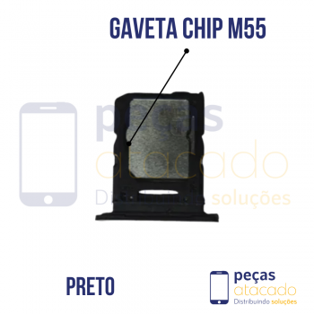 CH-0046 GAVETA DE CHIP SAMSUNG M55 PRETO