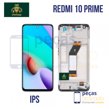 S-0442 FRONTAL XIAOMI REDMI 10 PRIME (21061119BI) COM ARO PRETO WE KEEP IPS