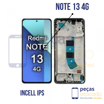 S-1025 FRONTAL XIAOMI REDMI NOTE 13  4G COM ARO PRETO INCELL IPS