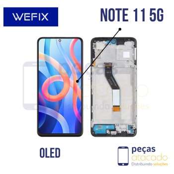 S-1186 FRONTAL XIAOMI NOTE 11 5G | POCO M4 PRO 5G COM ARO PRETO AMOLED WEFIX IPS