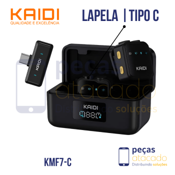 MICROFONE LAPELA TIPO C MAGNETICO KAIDI (KMF7-C)