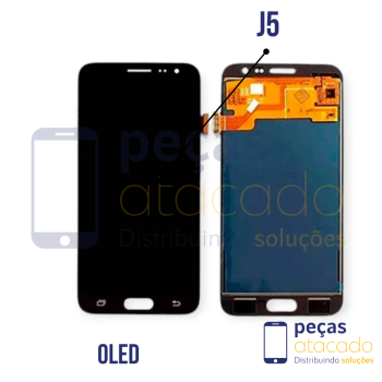 S-0206 FRONTAL SAMSUNG J5 (SM-J500) SEM ARO PRETO ORIGINAL CHINA OLED
