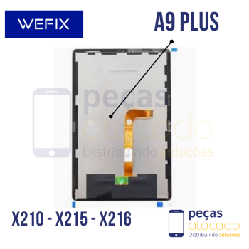 S-1082 FRONTAL SAMSUNG TABLET A9 PLUS (X210 - X215 - X216) PRETO SEM ARO WEFIX IPS