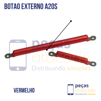 BE-0035 BOTÃO EXTERNO POWER E VOLUME SAMSUNG A20S (SM-A207) VERMELHO
