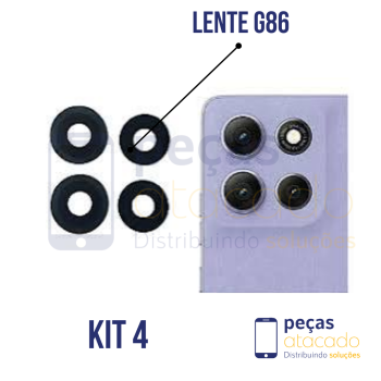 L-0182 LENTE DA CÂMERA MOTOROLA MOTO G86 KIT 4