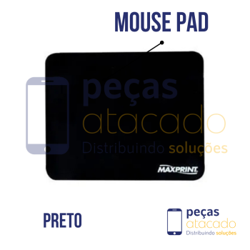 MOUSE PAD TECIDO PRETO 22X18CM UNIDADE 603579 - MAXPRINT