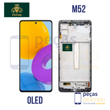 S-0517 FRONTAL SAMSUNG M52 (SM-M526B) COM ARO PRETO WE KEEP OLED 1.1