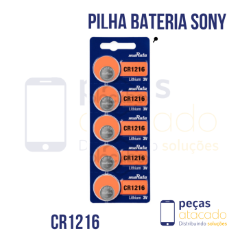 PILHA BATERIA BOTAO CR1216 3V LITHIUM SONY