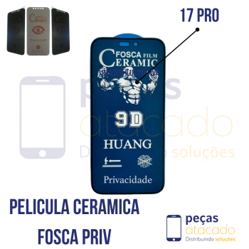 P-0760 PELICULA IPHONE 17 PRO CERAMICA FOSCA PRIVACIDADE