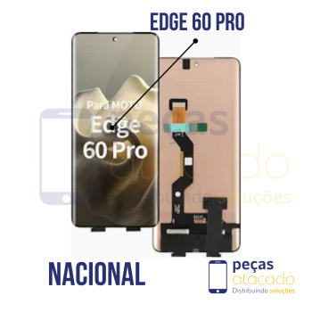 S-1245 FRONTAL MOTOROLA MOTO EDGE 60 PRO 5G PRETO SEM ARO AMOLED NACIONAL