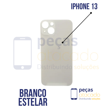 N-0063 TAMPA TRASEIRA IPHONE 13 (A2633) BRANCO ESTELAR