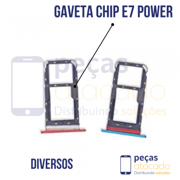 CH-0041 GAVETA DE CHIP MOTOROLA MOTO E7 POWER AZUL