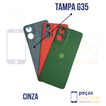 TAMPA TRASEIRA MOTOROLA MOTO G35 CINZA