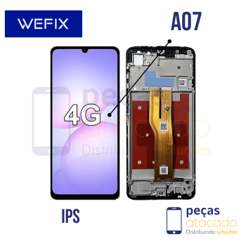 S-1172 FRONTAL SAMSUNG A07 COM ARO PRETO WEFIX IPS