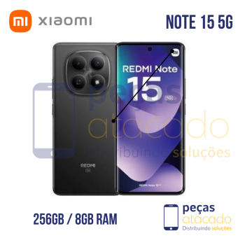 CELULAR XIAOMI REDMI NOTE 15 (**5G**) BLACK 8GB RAM 256GB ROM