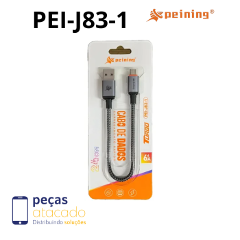 CABO PEINING USB PARA TIPO MICRO 24CM 6A (PEI-J83-1)