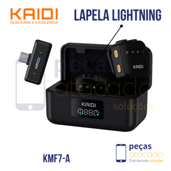 MICROFONE LAPELA PARA LIGHTNING MAGNETICO KAIDI (KMF7-A)