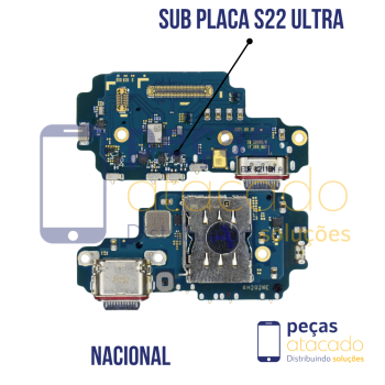 SB-0342 SUB PLACA DE CARGA SAMSUNG S22 ULTRA  | SM-S908B (VER: L) ORIGINAL NACIONAL
