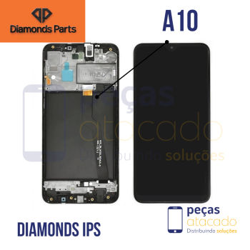 S-1047 FRONTAL SAMSUNG A10 (SM-A105) COM ARO DIAMONDS IPS