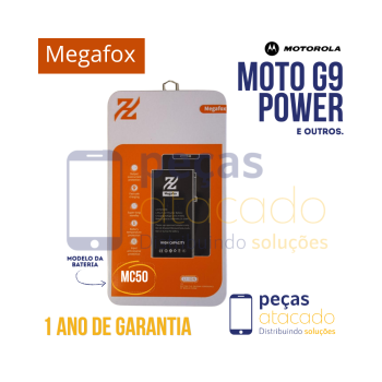 BA-0030 BATERIA MEGAFOX MOTOROLA MOTO G9 POWER (XT2091) G60 (XT2135) (MC50) (1 ANO DE GARANTIA)
