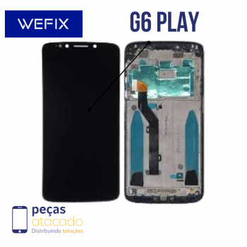 S-0995 FRONTAL MOTOROLA MOTO G6 PLAY | E5 COM ARO PRETO WEFIX
