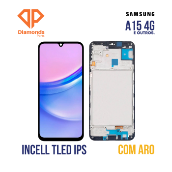 FRONTAL SAMSUNG A15 4G (A155) | A15 5G (A156) COM ARO DIAMONDS INCELL TLED IPS