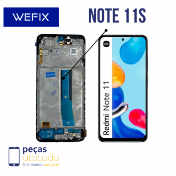 S-0251 FRONTAL XIAOMI REDMI NOTE 11S | NOTE 11 4G | POCO M4 PRO COM ARO PRETO AMOLED WEFIX
