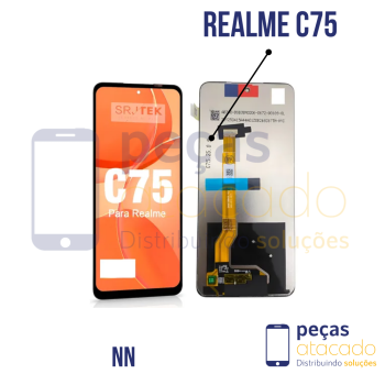 S-0867 FRONTAL REALME C75 4G SEM ARO PRETO NN IPS